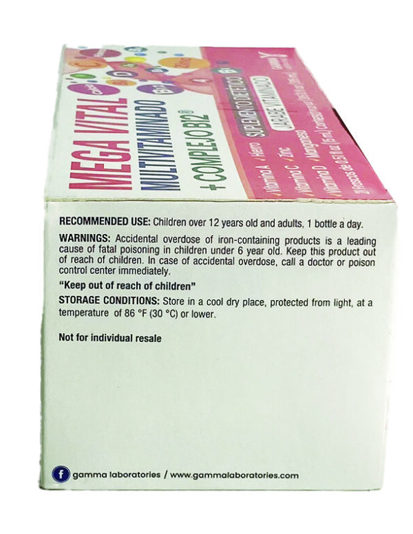 Mega Vital B12 vitamins - Image 3