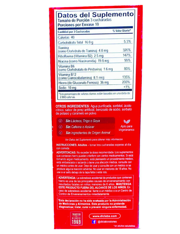 Globulo Rojo - Iron Supplement Pills with High Potency Iron & B Vitamins - Image 3