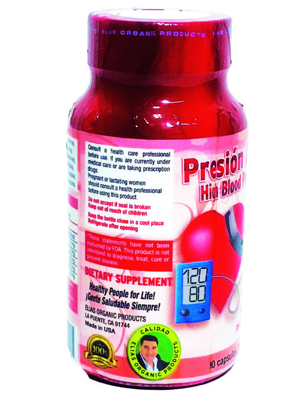 Presión Alta High Blood Pressure 90 Capsules 750mg Dietary Supplement - Image 5