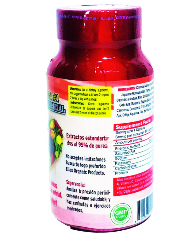 Presión Alta High Blood Pressure 90 Capsules 750mg Dietary Supplement - Image 4