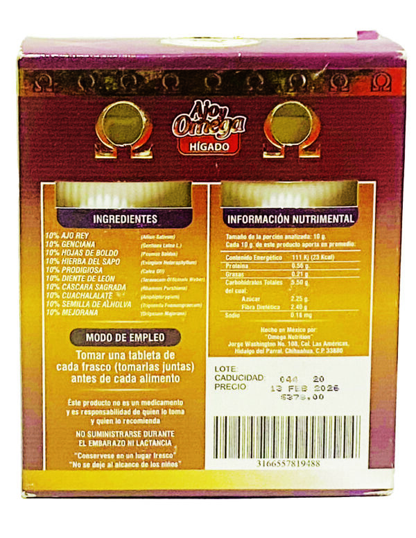 Ajoy Omega Higado / Liver Natural Supplement / Suplemento Alimenticio - Image 4
