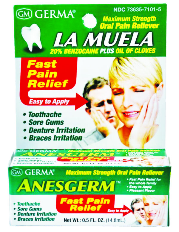 Germa La Muela Anesgerm Maximum Strength Mouth Analgesic 0.5 oz / Germa Anesgerm  La Muela (rapido alivio al dolor de muela) - 0.5oz
