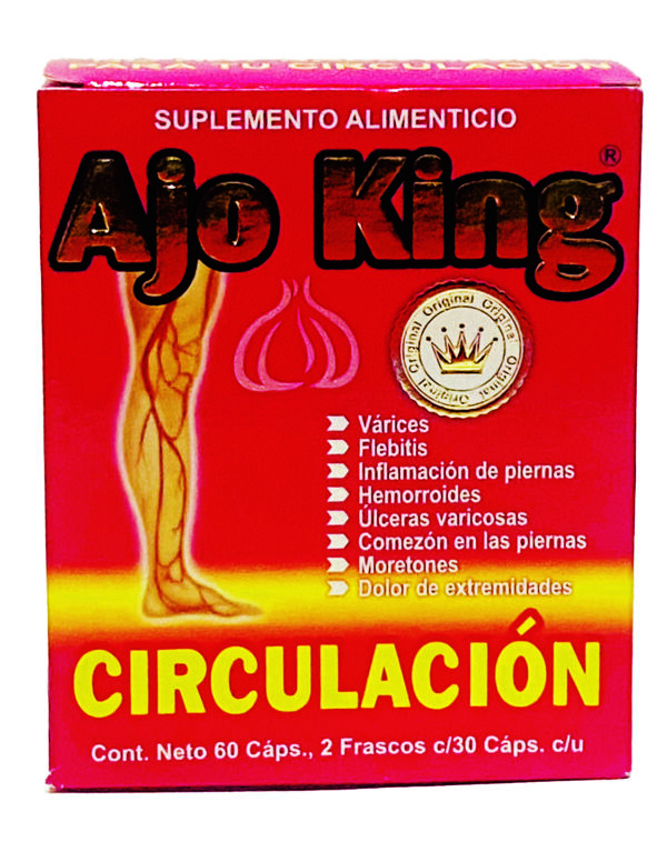 Ajo King Circulacion Natural Suppliment / Ajo King Circulation suplemento alimenticio