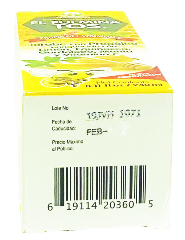 Jarabe el Fulmina TOS Vitamina C (8.11oz) - Syrup with Propolis, Lemon, and Vitamin C - Image 6
